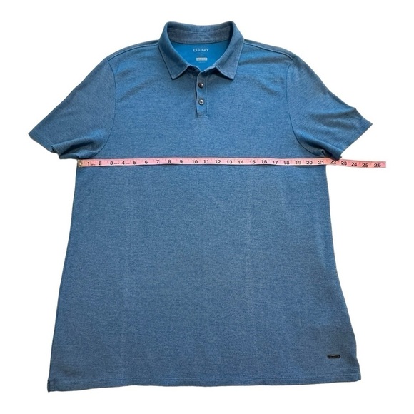 DKNY Short Sleeve Button Front Slim Fit Polo Shirt - Size XL - Picture 6 of 9